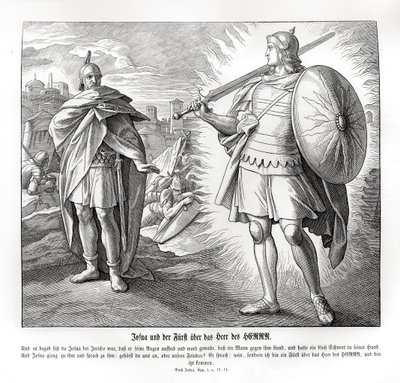 Kapitein van het leger van de Heer buiten Jericho, Jozua door Julius Schnorr von Carolsfeld