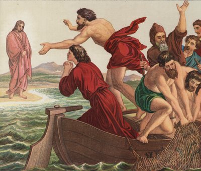 Christus verschijnt aan het Meer van Tiberias door Julius Schnorr von Carolsfeld