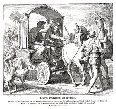 Bekering van de kamerling, Handelingen van de Apostelen door Julius Schnorr von Carolsfeld