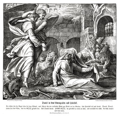 Daniel in de leeuwenkuil door Julius Schnorr von Carolsfeld