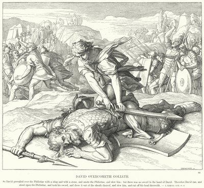 David overwint Goliath door Julius Schnorr von Carolsfeld