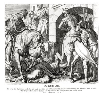 Dood van Izebel door Julius Schnorr von Carolsfeld