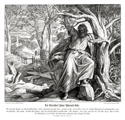 De dood van Judas Iskariot, Evangelie van Matteüs door Julius Schnorr von Carolsfeld