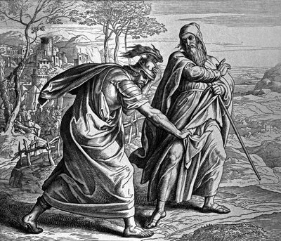 Onenigheid tussen Saul en Samuel door Julius Schnorr von Carolsfeld
