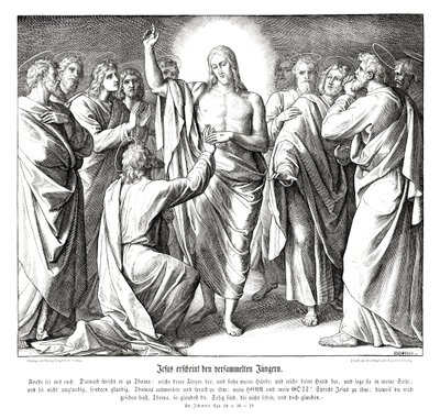Ongelovige Thomas door Julius Schnorr von Carolsfeld