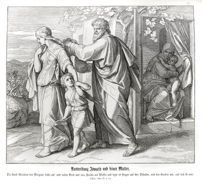 Hagar en Ismaël worden weggestuurd, Genesis door Julius Schnorr von Carolsfeld