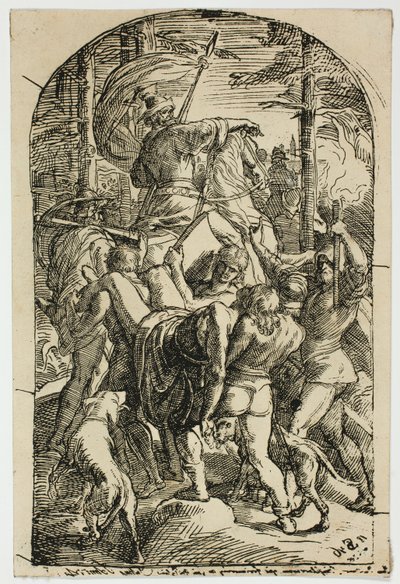 Hagen laat Siegfrieds lichaam uit het bos naar huis dragen door Julius Schnorr von Carolsfeld