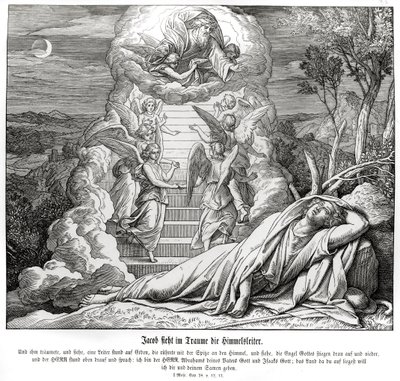 Jakob droomt van de ladder naar de hemel, Genesis door Julius Schnorr von Carolsfeld
