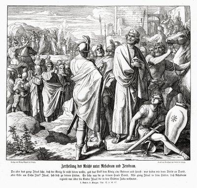 Jerobeam en Rehabeam door Julius Schnorr von Carolsfeld