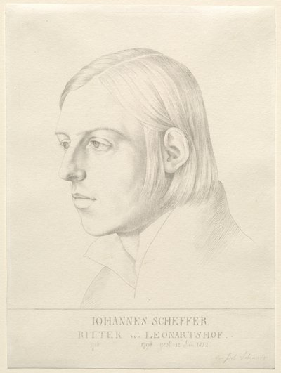 Johann Evangelist Scheffer von Leonhardshoff door Julius Schnorr von Carolsfeld