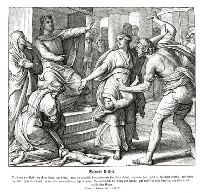 Oordeel van Salomo door Julius Schnorr von Carolsfeld