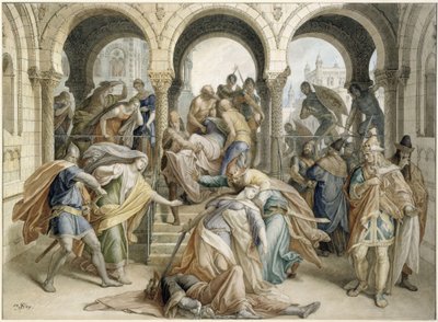 Kriemhilds dood door Julius Schnorr von Carolsfeld