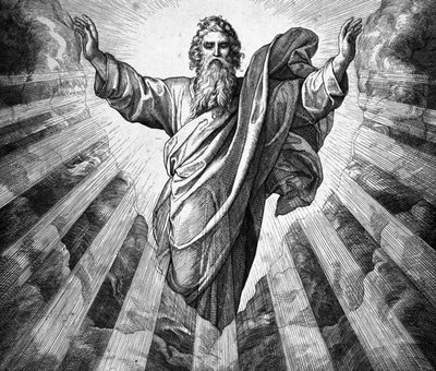Laat er licht zijn. God en de schepping door Julius Schnorr von Carolsfeld