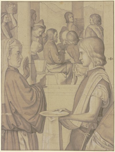 Bruiloft te Kana door Julius Schnorr von Carolsfeld