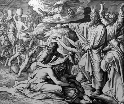 Wonder van Mozes door Julius Schnorr von Carolsfeld