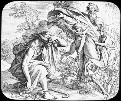 Mozes en de brandende struik, 19e eeuw door Julius Schnorr von Carolsfeld