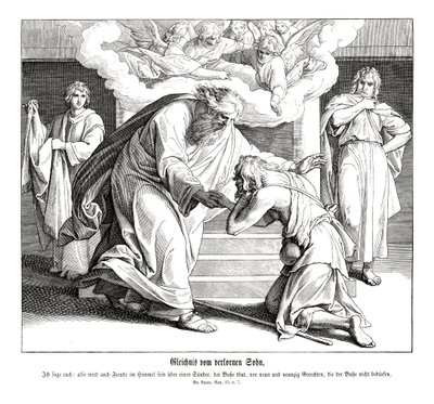 Parabel van de barmhartige Samaritaan, Evangelie van Lucas door Julius Schnorr von Carolsfeld