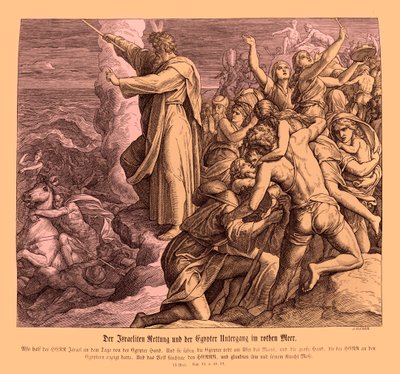 De doortocht door de Rode Zee, Exodus door Julius Schnorr von Carolsfeld