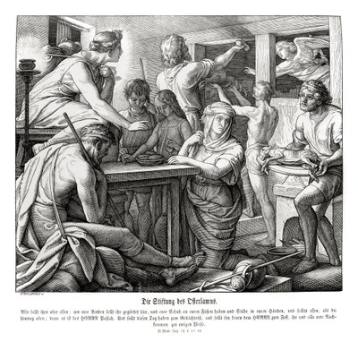 Pascha, Exodus door Julius Schnorr von Carolsfeld