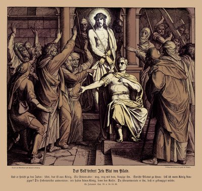 Pontius Pilatus, Evangelie van Johannes door Julius Schnorr von Carolsfeld