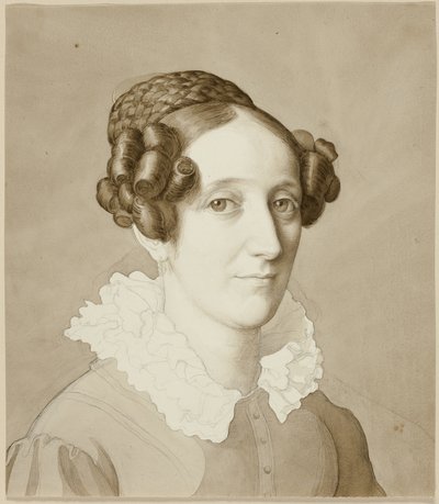 Portret van een vrouw door Julius Schnorr von Carolsfeld