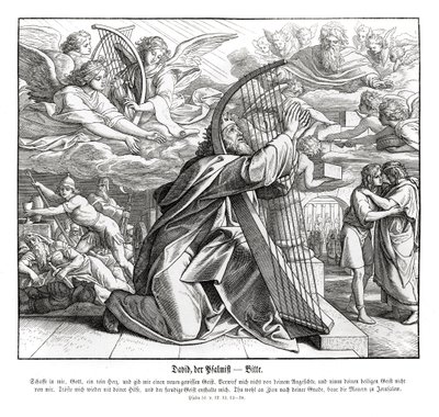 Psalmen - smeekbede door Julius Schnorr von Carolsfeld