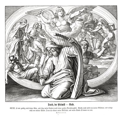 Psalmen - berouw door Julius Schnorr von Carolsfeld