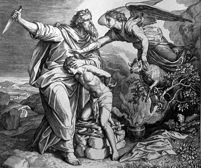 Offer van Isaak door Julius Schnorr von Carolsfeld
