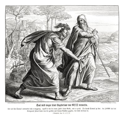 Saul verliest het koninkrijk Israël door Julius Schnorr von Carolsfeld