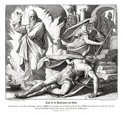 Saul bij de heks van Endor door Julius Schnorr von Carolsfeld