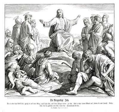 Bergrede, Evangelie van Matteüs door Julius Schnorr von Carolsfeld