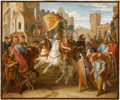 Siegfrieds zegevierende terugkeer door Julius Schnorr von Carolsfeld
