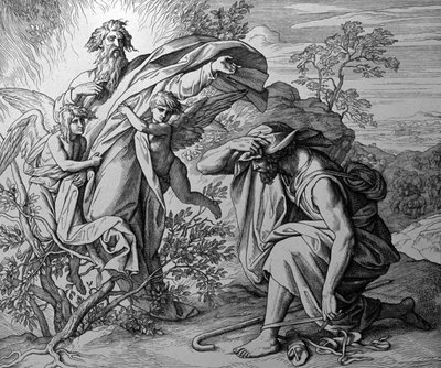 De brandende struik door Julius Schnorr von Carolsfeld