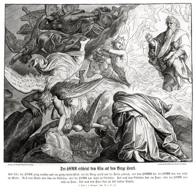 De Heer verschijnt aan Elia op de berg Horeb door Julius Schnorr von Carolsfeld