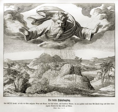 Derde dag van de schepping, Genesis door Julius Schnorr von Carolsfeld