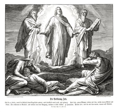 Transfiguratie van Jezus, Evangelie van Lucas door Julius Schnorr von Carolsfeld