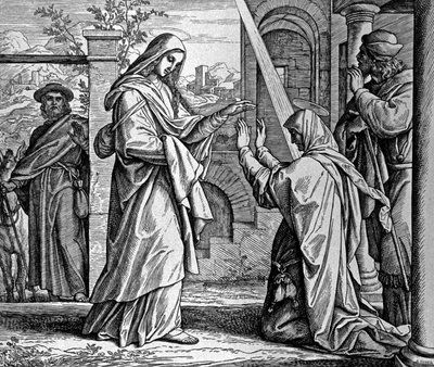 Bezoek van Maria door Julius Schnorr von Carolsfeld