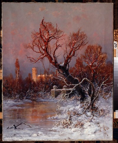 In het park van het Gatchina-paleis nabij Sint-Petersburg door Julius Sergius Klever
