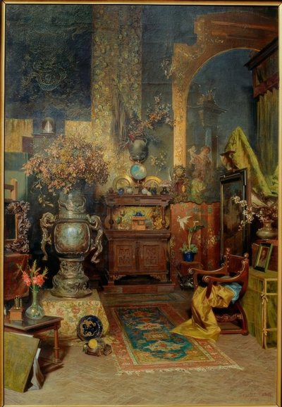 Atelierinterieur door Julius Victor Berger