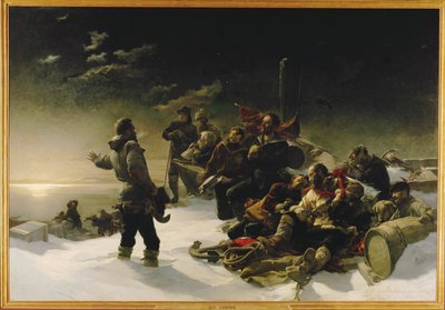Twee Oostenrijkse officieren, Julius von Payer en Karl Weyprecht ... (schilderij op doek) door Julius Von Payer