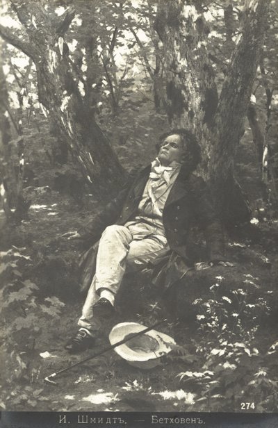 Beethoven in het Bos door Julius or Jules Schmidt