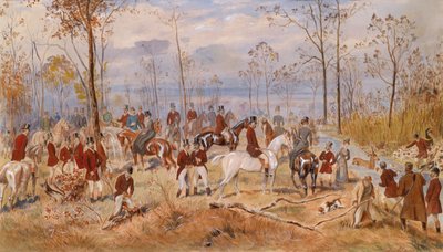 De jacht door Julius von Blaas
