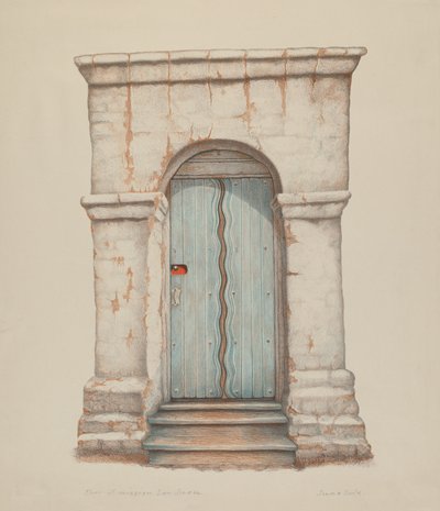 Deur bij Mission San Juan door June Dale