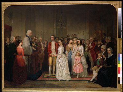 Het huwelijk van Washington door Junius Brutus Stearns