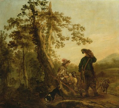 Rustende Jagers, 1652 door Juriaen Jacobsz