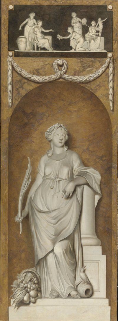 Beschilderd wandtapijt met Vrede door Jurriaan Andriessen (signed by artist)