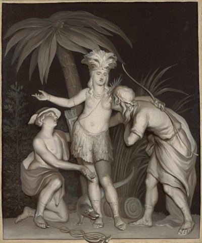 Allegorie op de handel met Amerika door Jurriaan Andriessen