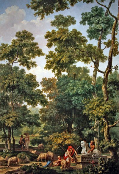 Arcadisch landschap met een sfinx door Jurriaan Andriessen
