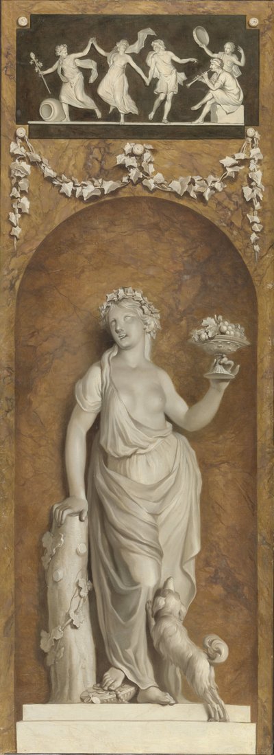 Behangselschildering met bacchante door Jurriaan Andriessen