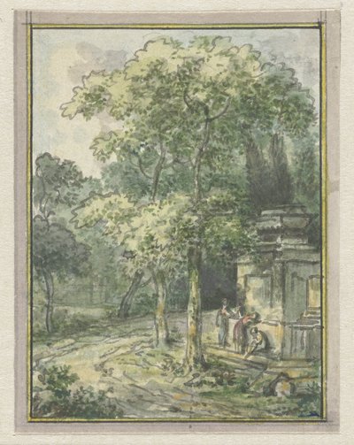 Landschap met fontein door Jurriaan Andriessen